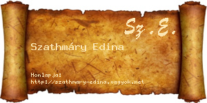 Szathmáry Edina névjegykártya