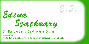 edina szathmary business card